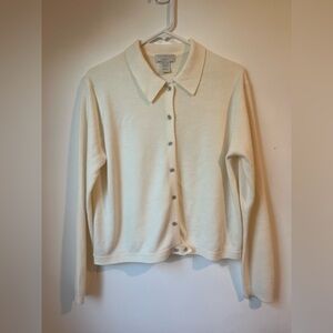 Express Cream Collared Button Down Women's Cardigan. In good condition Size L